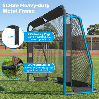 GAINOOM Soccer Goal Set for Backyard 6 ft x 4 ft Metal Frame Goal Post ...