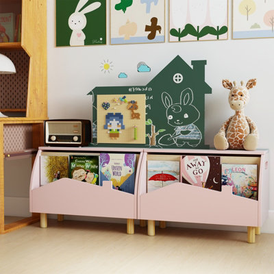 thumbnail image 2 of Jumbo Collapsible Fabric Storage Box - Foldable Toy Chest With Lid & Handles - Multicolored For Kids Room 2 of 5