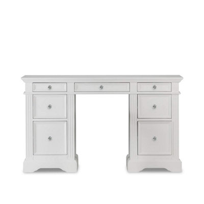 Gainsborough Dressing Table with Crystal Handles White