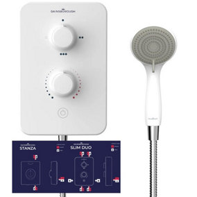 Gainsborough DUO 8.5kw Electric Shower - RP STANZA RE600 SV800 Style 950GSI +