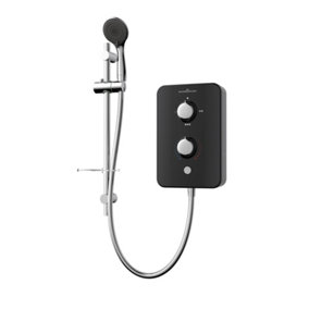 Gainsborough GSDPB95 Slim Duo Electric Shower 9.5kW - Piano Black