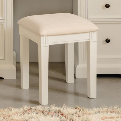 cream dressing table stool Boucle Cream Bedroom Stool Dressing Room Cream Dressing Table Stool GRADE  A2 Cream Boucle Dressing Table