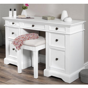 Gainsborough White Dressing Table with 7 Drawers
