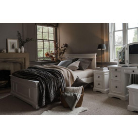 Gainsborough White Wooden King Size Bed Frame 5ft Hamptons Style