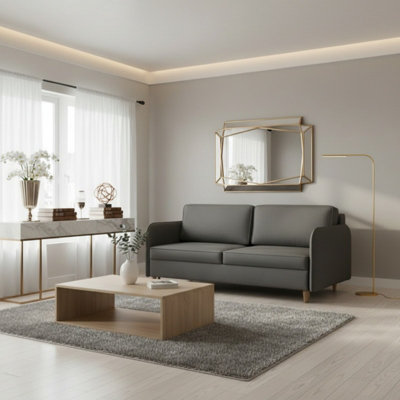 GAJA 209cm Modern Sofa Bed with Storage DL Mechanism Comfortable Fold ...