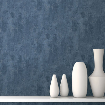 Galactik Wallpaper Capella Texture Blue Muriva J743-01