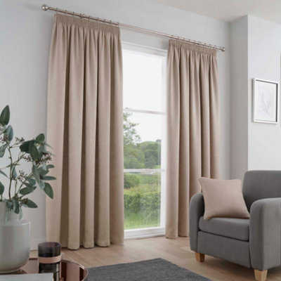 Galaxy Pair of Light Reducing Thermal Effect Pencil Pleat Curtains ...