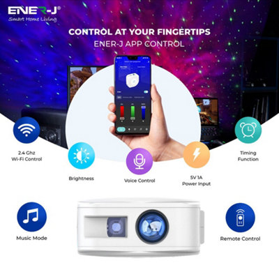 Galaxy Star Light Projector with Music Sync, APP controlled Remote compatible with Google Home and Amazon Alexa for voice control