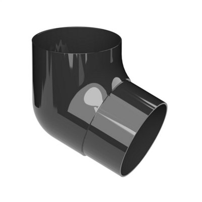 Galeco Round PVC Offset Downpipe Kit Black - 100mm Diameter