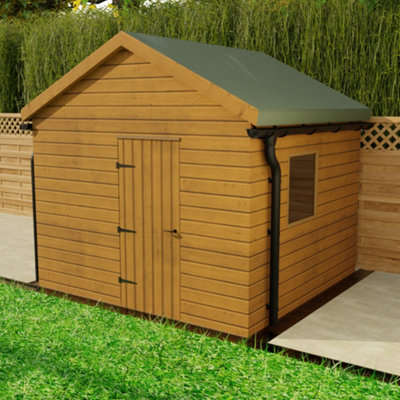 Galeco Steel Gutter Small Shed Pack Apex Style Roof - 6x4 to 10x8 Black