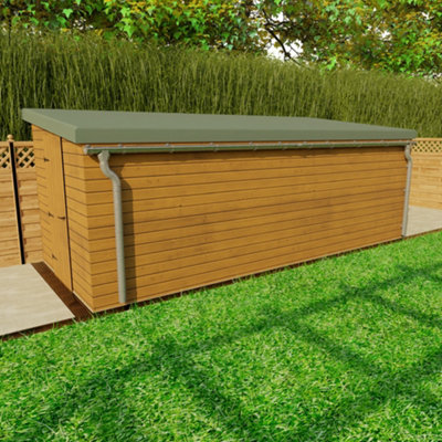 Galeco Steel Gutter Standard Shed Pack Pent Style Roof - 12x6 to 20x12 ...