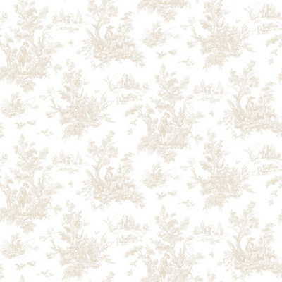 Galerie Abby Rose 4 Beige Toile Smooth Wallpaper