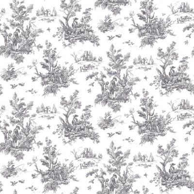 Galerie Abby Rose 4 Black Toile Smooth Wallpaper
