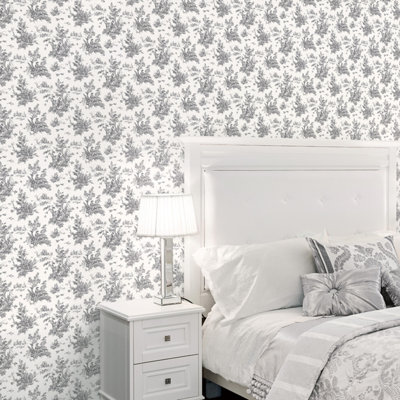 Galerie Abby Rose 4 Black Toile Smooth Wallpaper