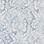 Galerie Abby Rose 4 Blue Grey Valentine Damask Smooth Wallpaper