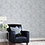 Galerie Abby Rose 4 Blue Grey Valentine Damask Smooth Wallpaper