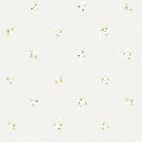 Galerie Abby Rose 4 Green Light Grey Laurel Spot Smooth Wallpaper