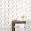 Galerie Abby Rose 4 Grey Black Flora Smooth Wallpaper