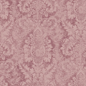 Galerie Abby Rose 4 Plum Pink Valentine Damask Smooth Wallpaper