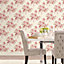Galerie Abby Rose 4 Red Creamgreen Grand Floral Smooth Wallpaper