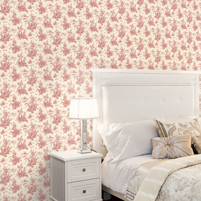 Galerie Abby Rose 4 Red Ochre Toile Smooth Wallpaper