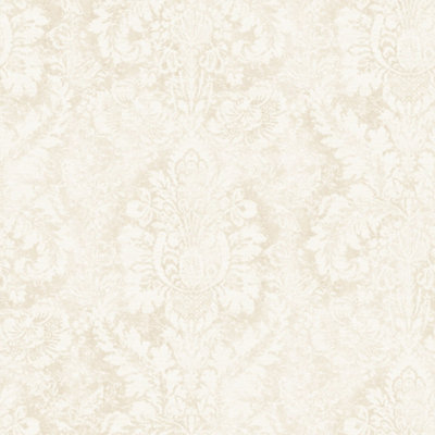 Galerie Abby Rose 4 Taupe Valentine Damask Smooth Wallpaper