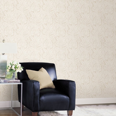 Galerie Abby Rose 4 Taupe Valentine Damask Smooth Wallpaper