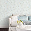 Galerie Abby Rose 4 Turquoise Grey Cream Morning Dew Smooth Wallpaper