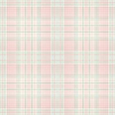 Galerie Abby Rose 4 Turquoise Pink Cream Check Plaid Smooth Wallpaper