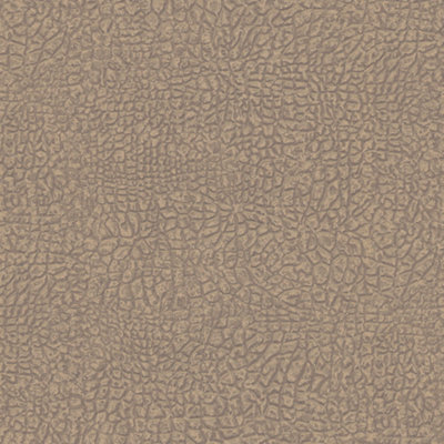 Galerie Absolutely Chic Beige Brown Metallic Crocodile Print Motif Smooth Wallpaper