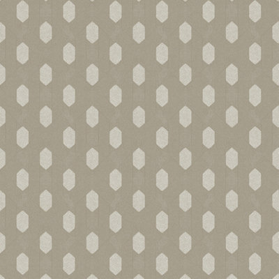 Galerie Absolutely Chic Beige Grey Metallic Art Deco Style Geometric Motif Smooth Wallpaper