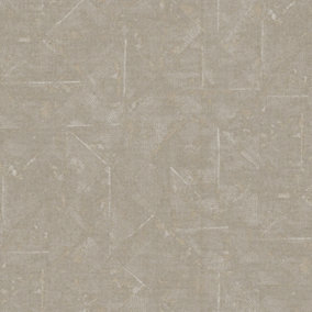 Galerie Absolutely Chic Beige Grey Metallic Distressed Geometric Texture Smooth Wallpaper
