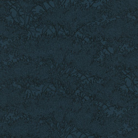 Galerie Absolutely Chic Blue Black Cherry Blossom Motif Smooth Wallpaper