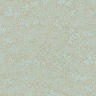 Galerie Absolutely Chic Blue Green Metallic Cherry Blossom Motif Smooth Wallpaper