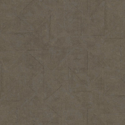 Galerie Absolutely Chic Brown Grey Metallic Distressed Geometric Texture Smooth Wallpaper