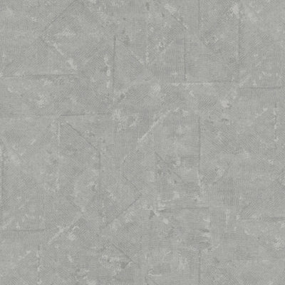 Galerie Absolutely Chic Grey Metallic Distressed Geometric Texture Smooth Wallpaper