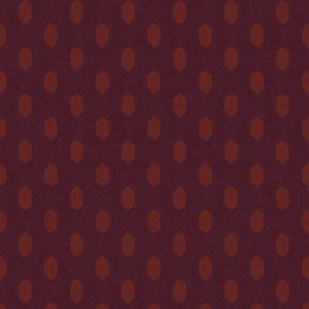 Galerie Absolutely Chic Orange Red Lilac Art Deco Style Geometric Motif Smooth Wallpaper