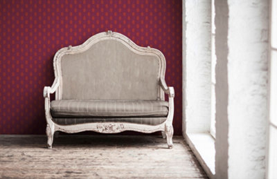 Galerie Absolutely Chic Orange Red Lilac Art Deco Style Geometric Motif Smooth Wallpaper