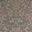 Galerie Adonea Ares Grey Copper Metallic Damask 3D Embossed Wallpaper Roll
