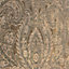 Galerie Adonea Brown Gold Aphrodite Damask Glass Beads 3D Embossed Wallpaper Roll