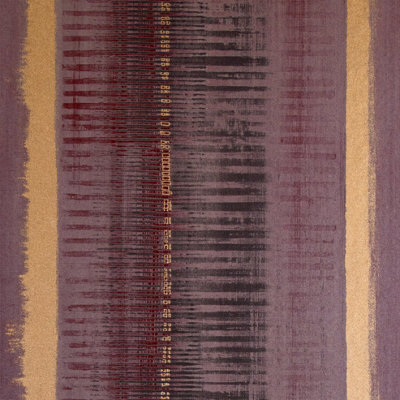 Galerie Adonea Hermes Ruby Red Metallic Stripe Smooth Wallpaper Roll