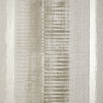 Galerie Adonea Hermes Stone Grey Metallic Stripe Smooth Wallpaper Roll