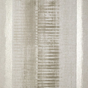 Galerie Adonea Hermes Stone Grey Metallic Stripe Smooth Wallpaper Roll