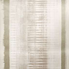 Galerie Adonea Hermes Warm Grey Metallic Stripe Smooth Wallpaper Roll
