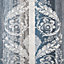 Galerie Adonea Nerites Midnight Blue Metallic Damask Stripe Smooth Wallpaper Roll
