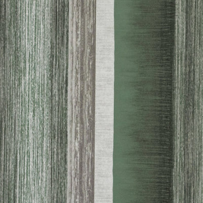 Galerie Adonea Poseidon Woody Green Metallic Stripe Smooth Wallpaper Roll