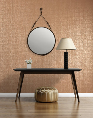 Galerie Adonea Zeus Burly Wood Metallic Geometric 3D Embossed Wallpaper Roll