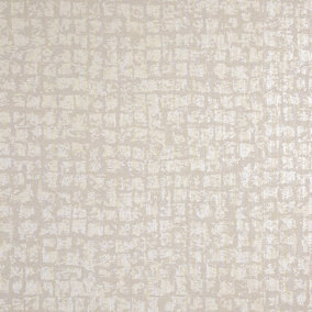 Galerie Adonea Zeus Sand Metallic Geometric 3D Embossed Wallpaper Roll