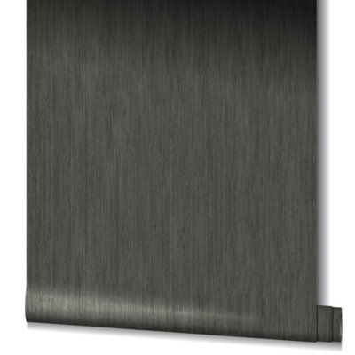 Galerie Air Collection Black Waterfall Effect Sheen Textured Wallpaper Roll