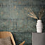 Galerie Air Collection Gold Metallic Aged Concrete Textured Wallpaper Roll